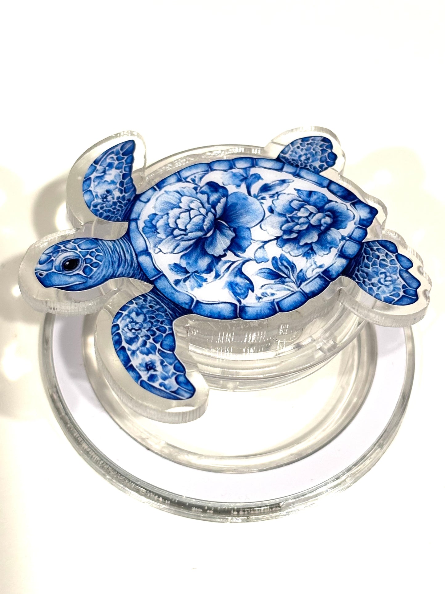 Kindle/Phone Holder -Floral Sea Turtle
