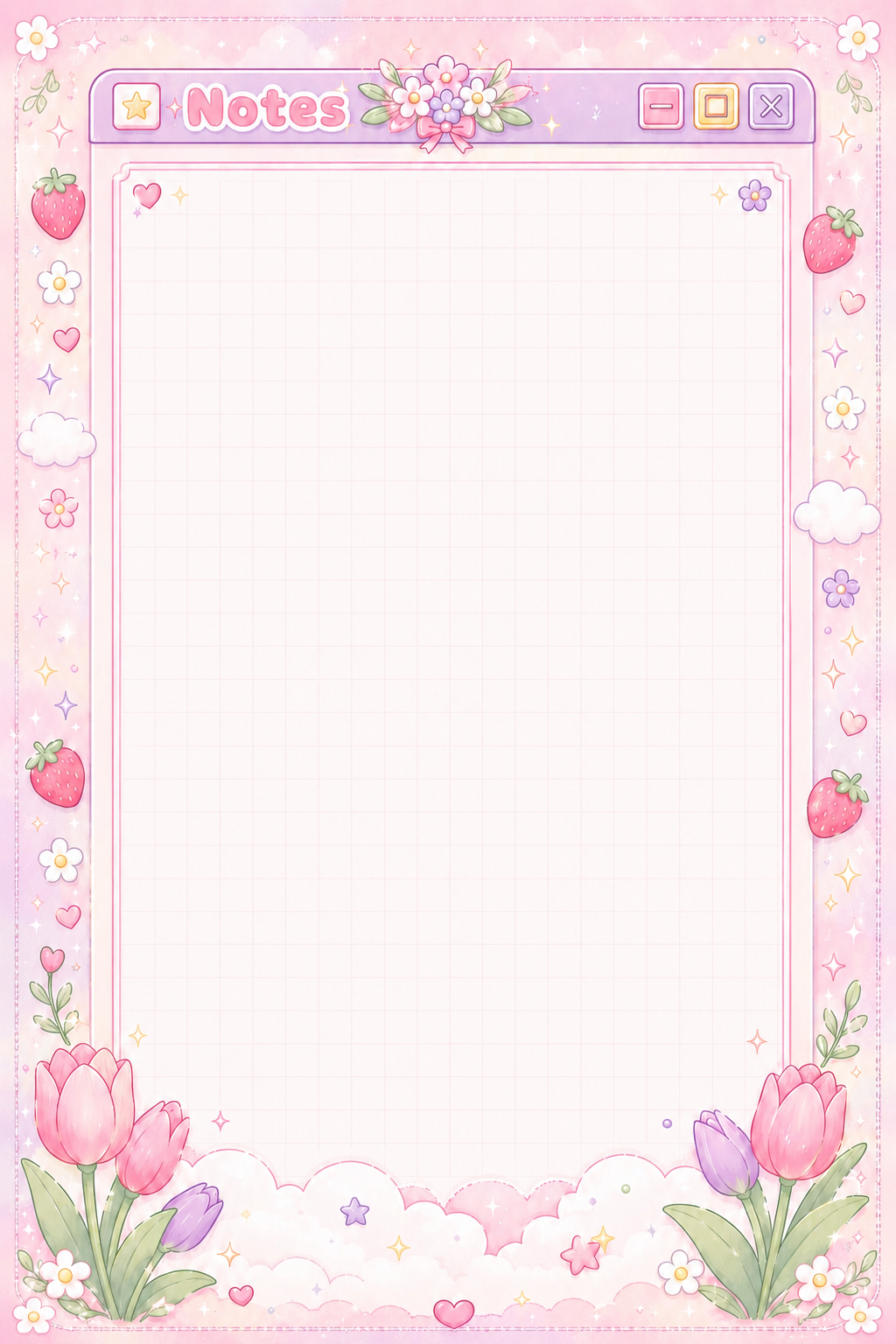 Note Pad-Strawberry Tulip 