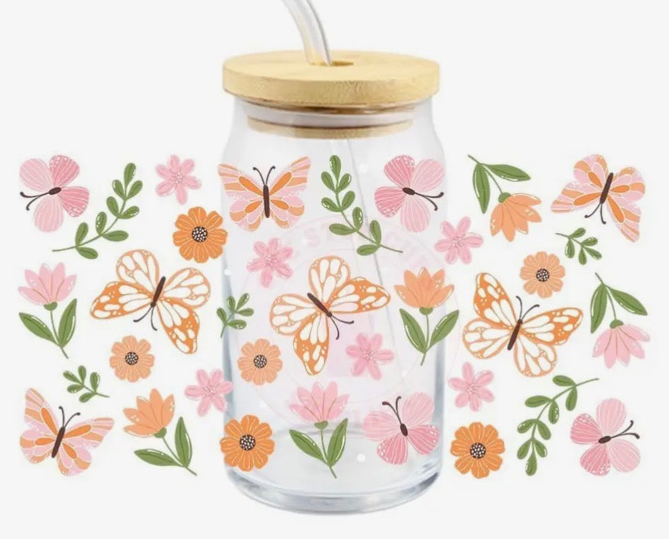 Butterfly Glass Cup