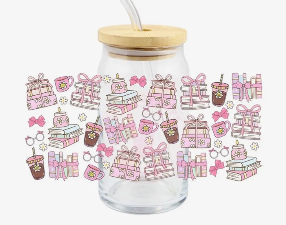 Coffee Book Glass Cup