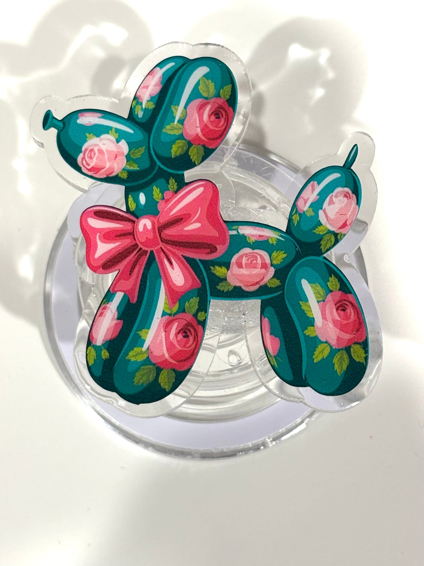 Kindle/Phone Holder -Rose Balloon Dog