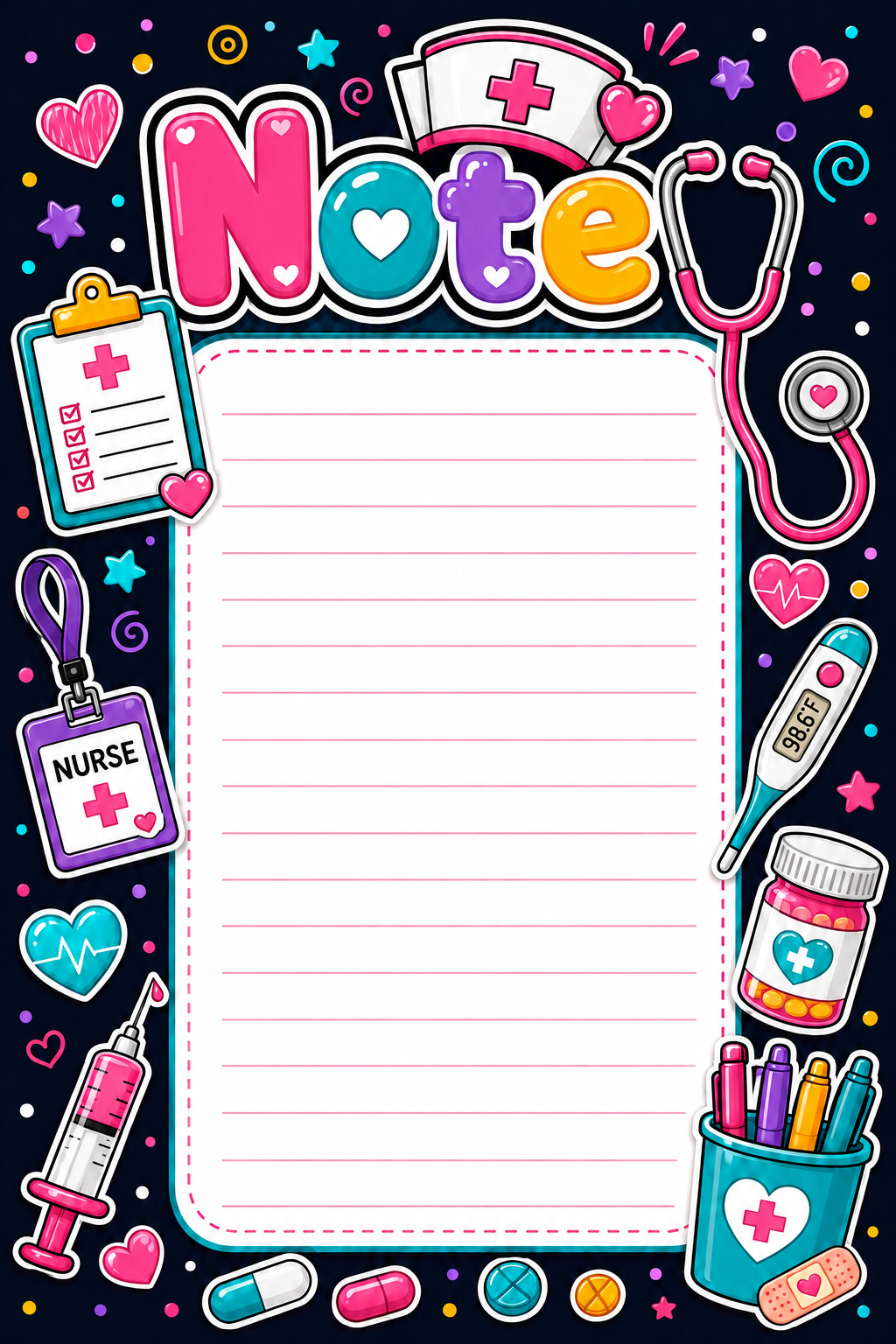 Note Pad-Medical Dark