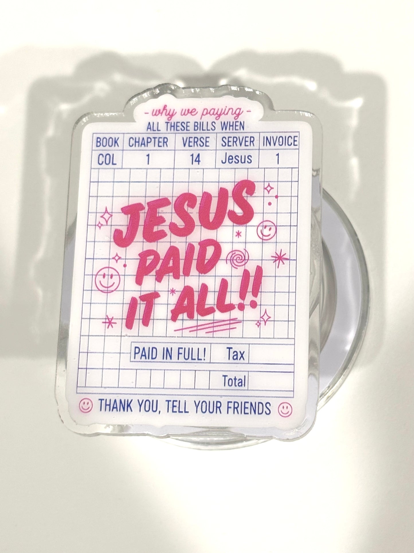 Kindle/Phone Holder -Jesus Paid It All