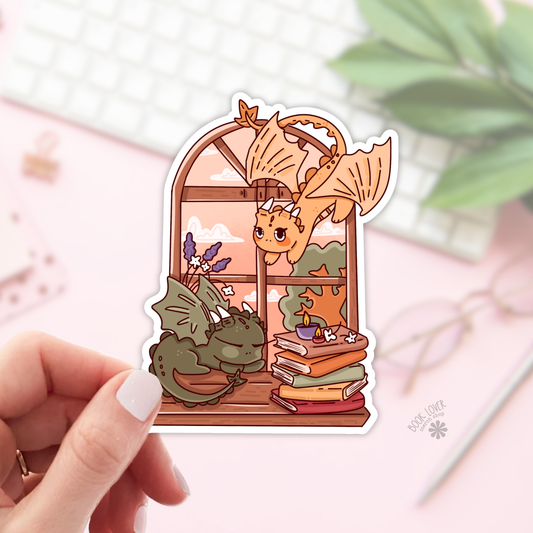Bookish Dragon Window Stickers / Bookish Stickers