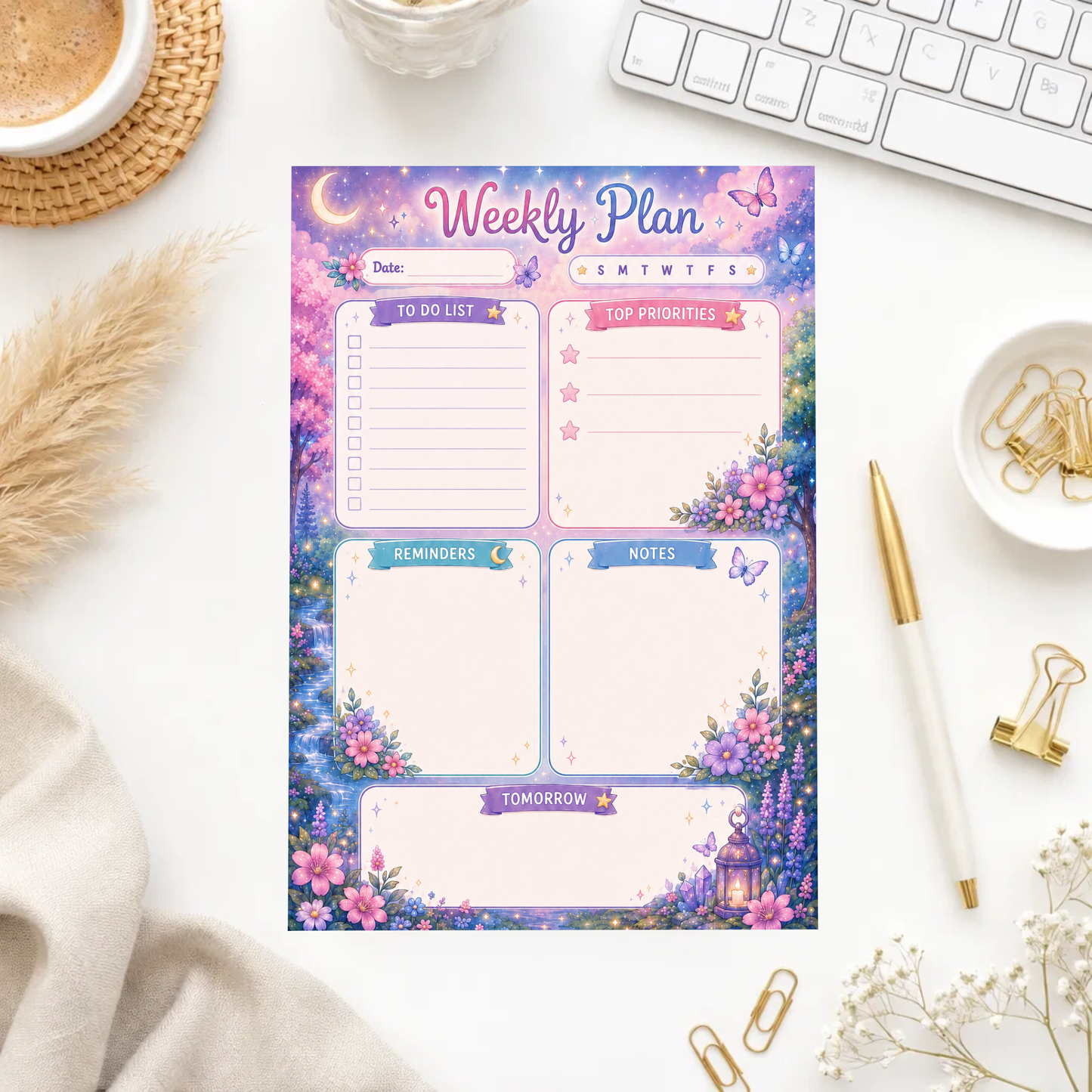 Note Pad-Whimsical Planner ￼