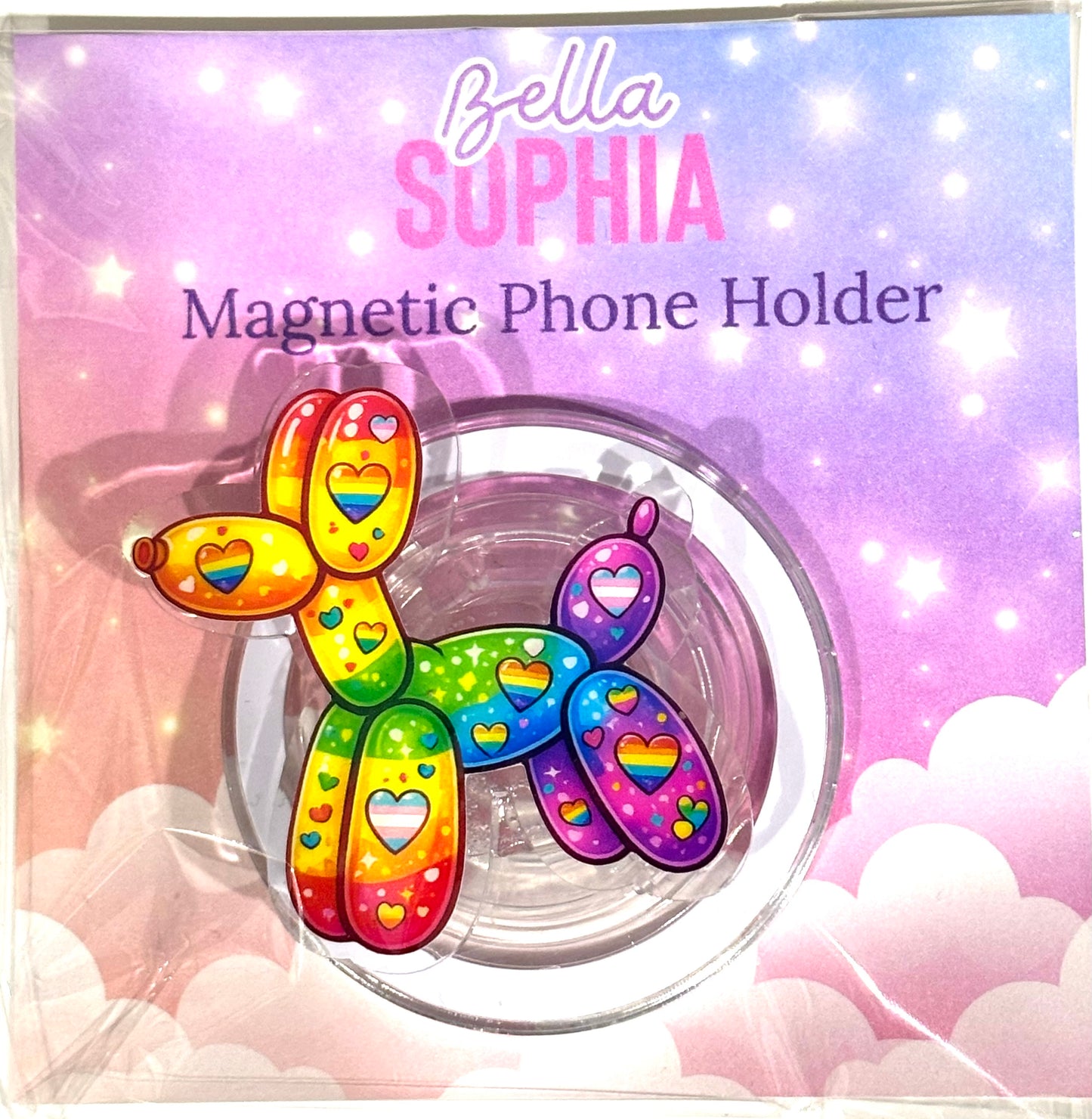 Kindle/Phone Holder -Pride Balloon Dog