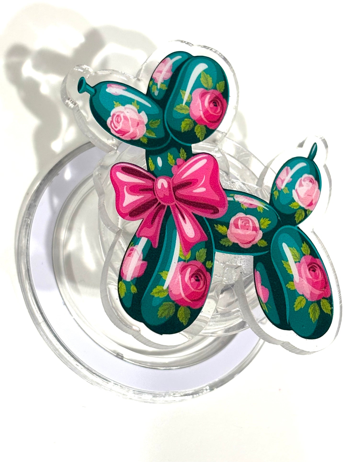 Kindle/Phone Holder -Rose Balloon Dog￼