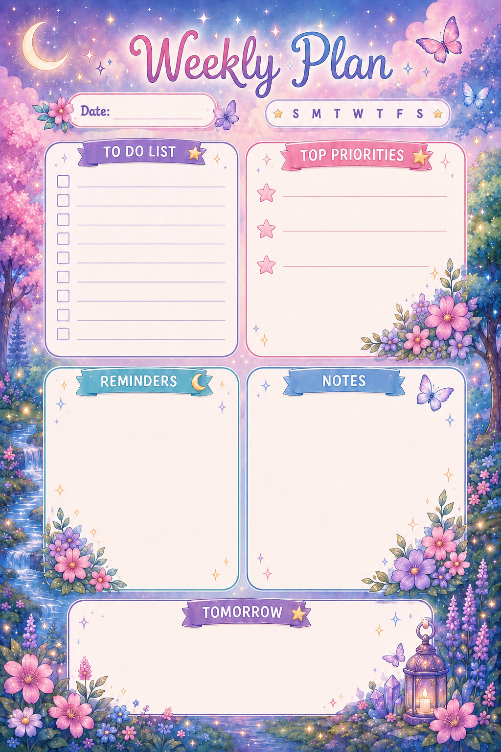 Note Pad-Whimsical Planner ￼