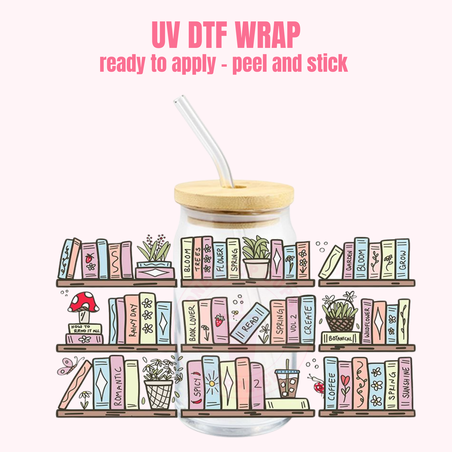 UV DTF CUP WRAP Book Lovers B13