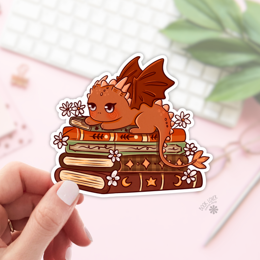 Dragon Books Stickers / Bookish Stickers / Book Lover Gift