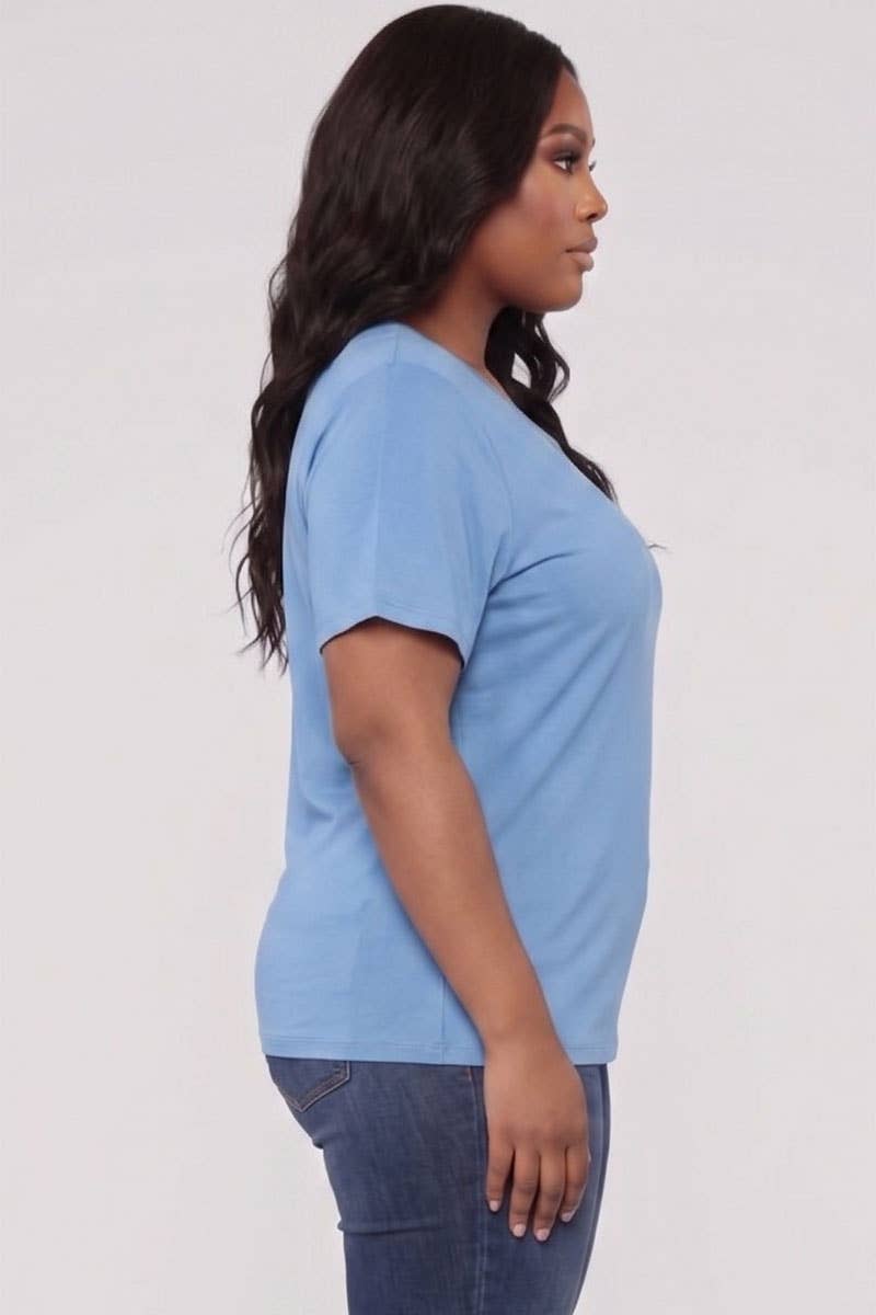 Plus Size Basic Short Sleeve T-shirt