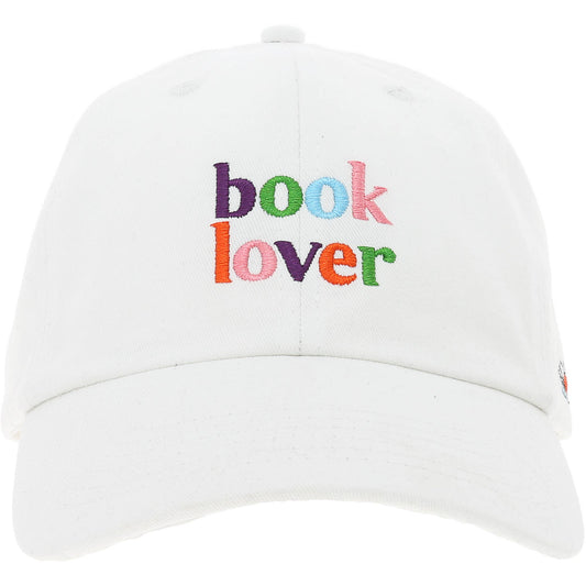 Book Lover - White Adjustable Hat