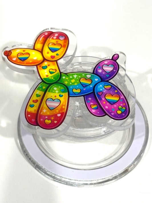 Kindle/Phone Holder -Pride Balloon Dog
