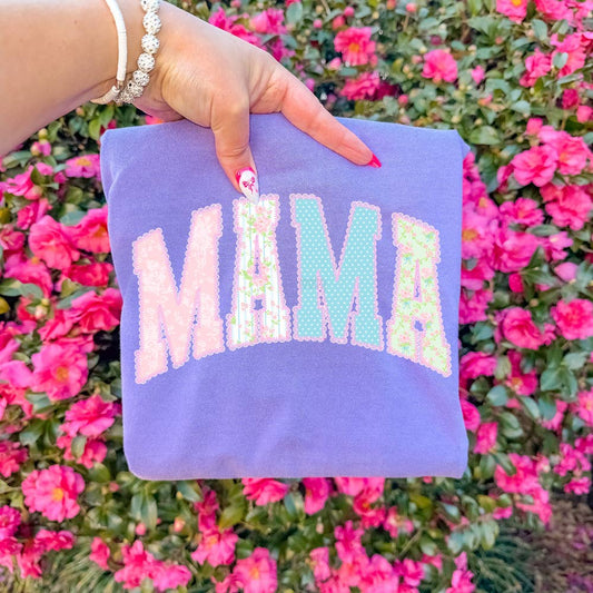 Cottagecore Patterned Mama DTF Heat Transfer