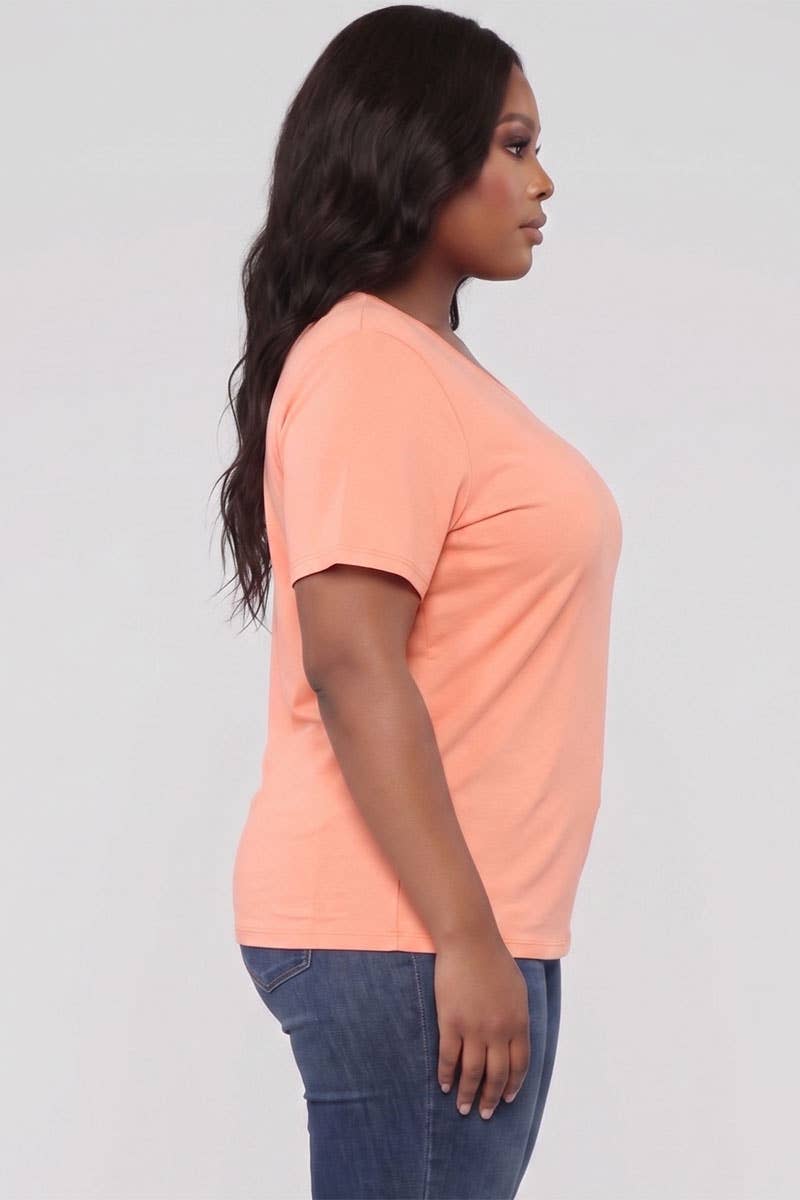 Plus Size Basic Short Sleeve T-shirt