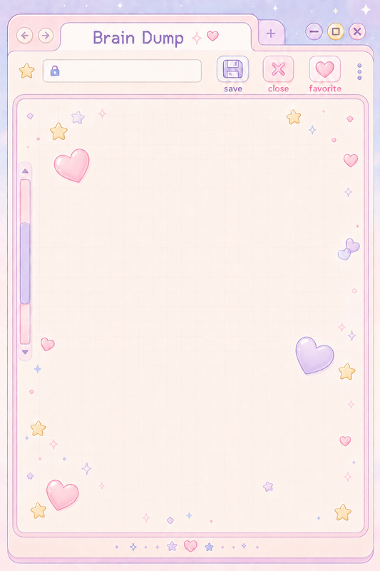 Note Pad-Heart Brain Dump