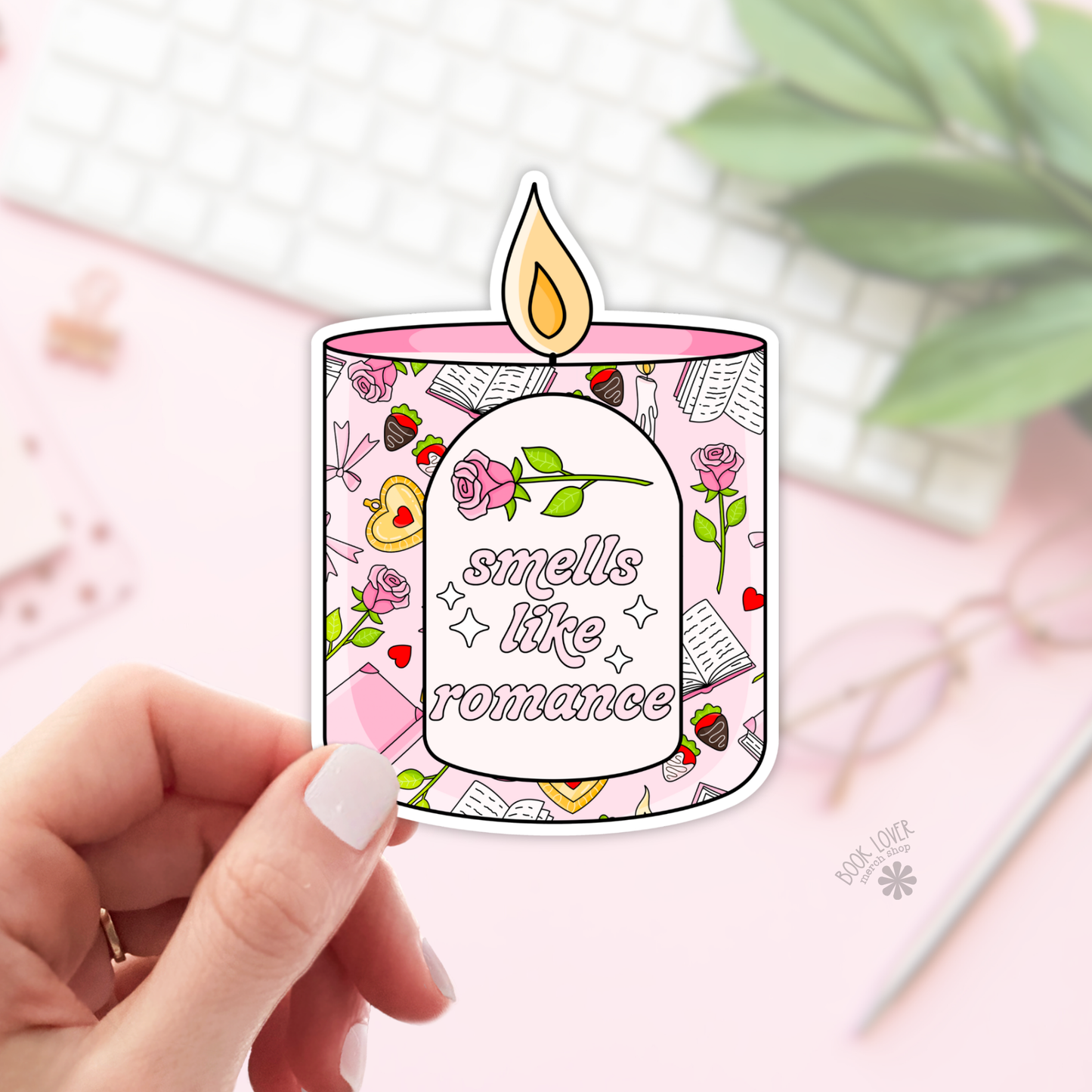 Smells Like Romance Candle Stickers / Bookish Stickers