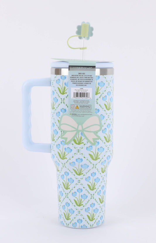 40oz Tumbler with Flower Topper