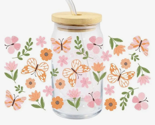 Butterfly Glass Cup