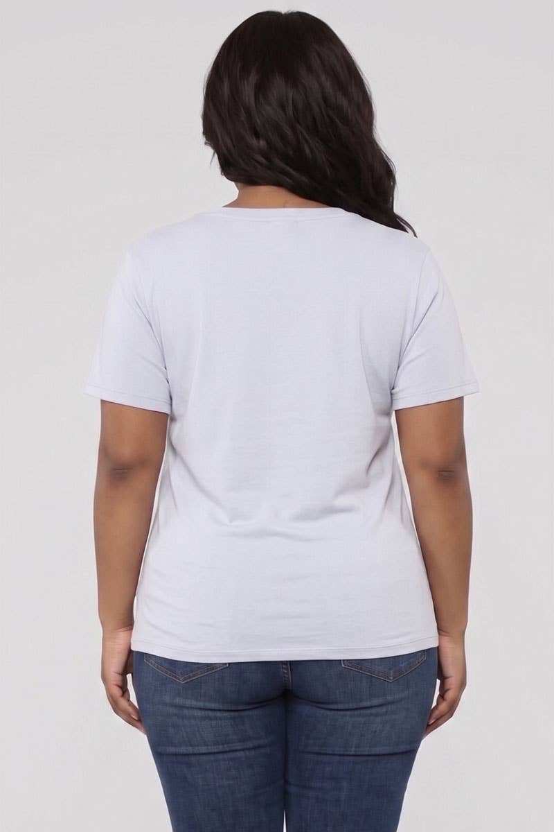 Plus Size Basic Short Sleeve T-shirt