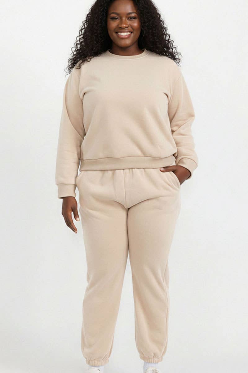 Plus Size Classic Poly Fleece Crewneck Pullover