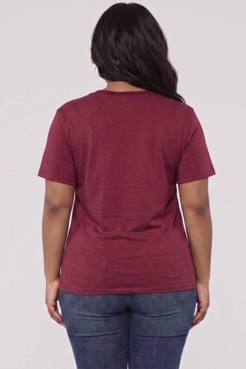 Plus Size Basic Short Sleeve T-shirt