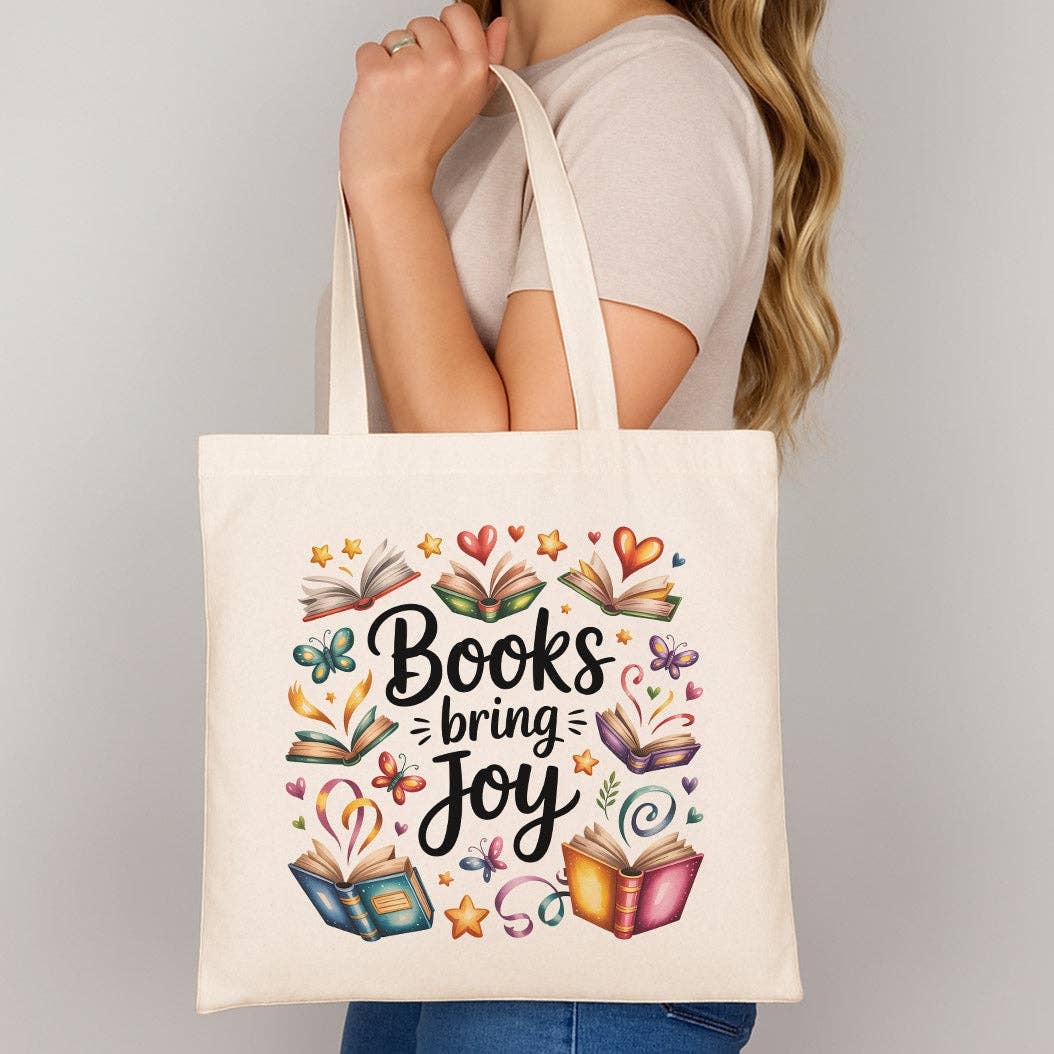 Books Bring Joy Canvas Tote Bag