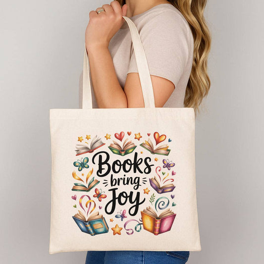 Books Bring Joy Canvas Tote Bag