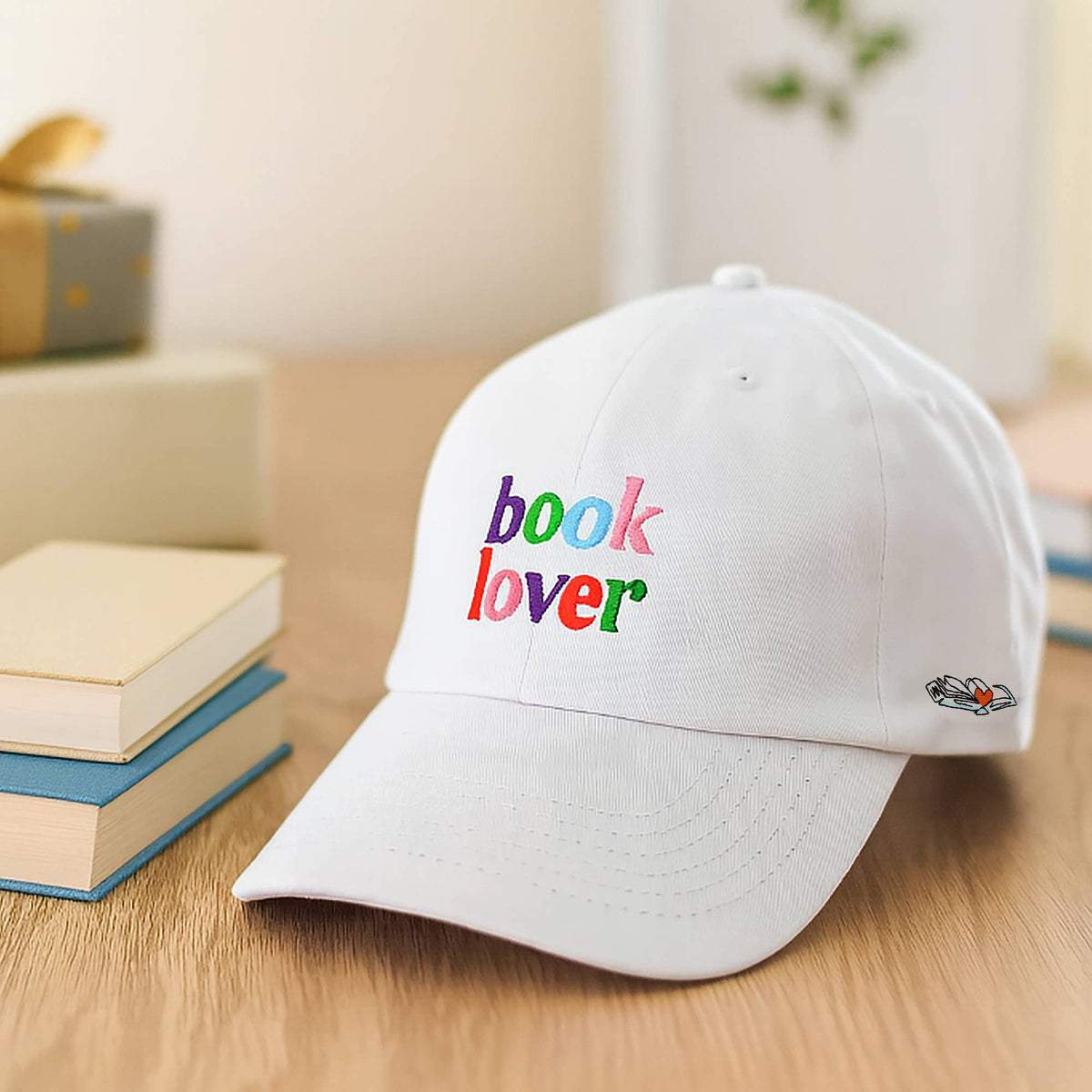 Book Lover - White Adjustable Hat