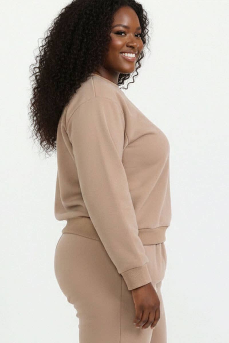 Plus Size Classic Poly Fleece Crewneck Pullover