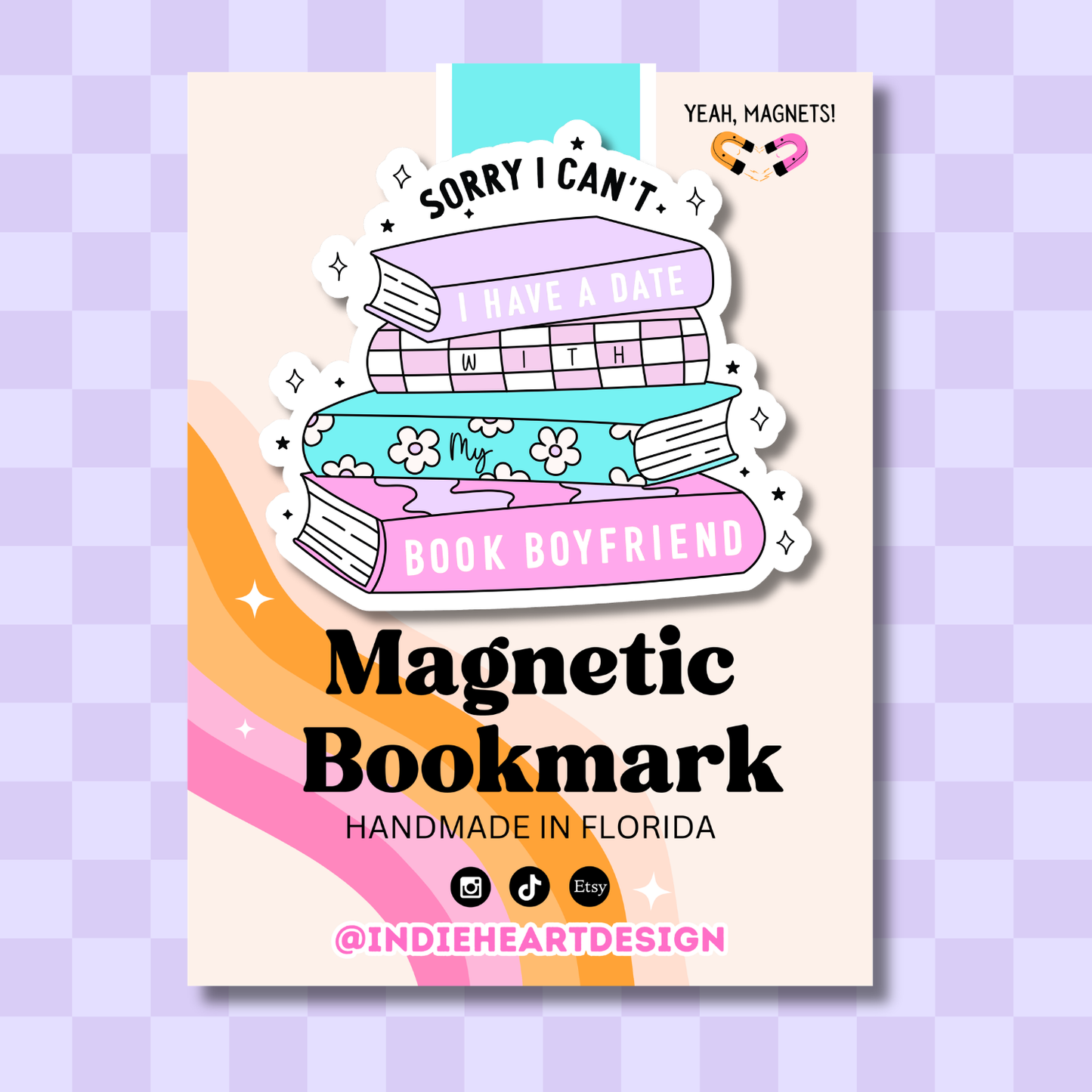 Book Boyfriend Magnetic Bookmark | Romance Reader