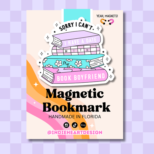 Book Boyfriend Magnetic Bookmark | Romance Reader