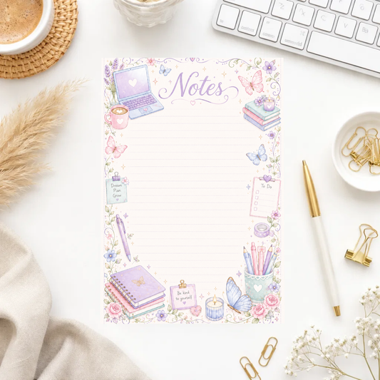 Note Pad- Pastel Office