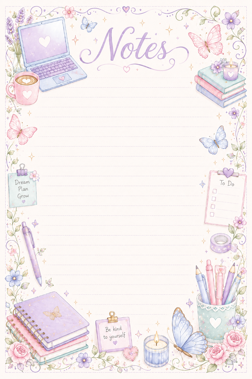 Note Pad- Pastel Office