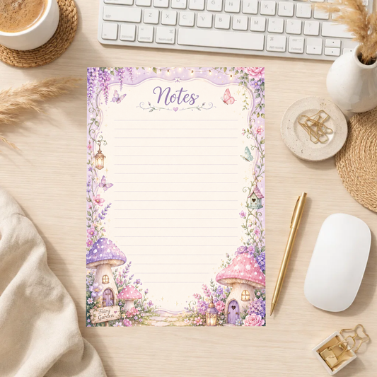 Note Pad-Butterfly Mushroom