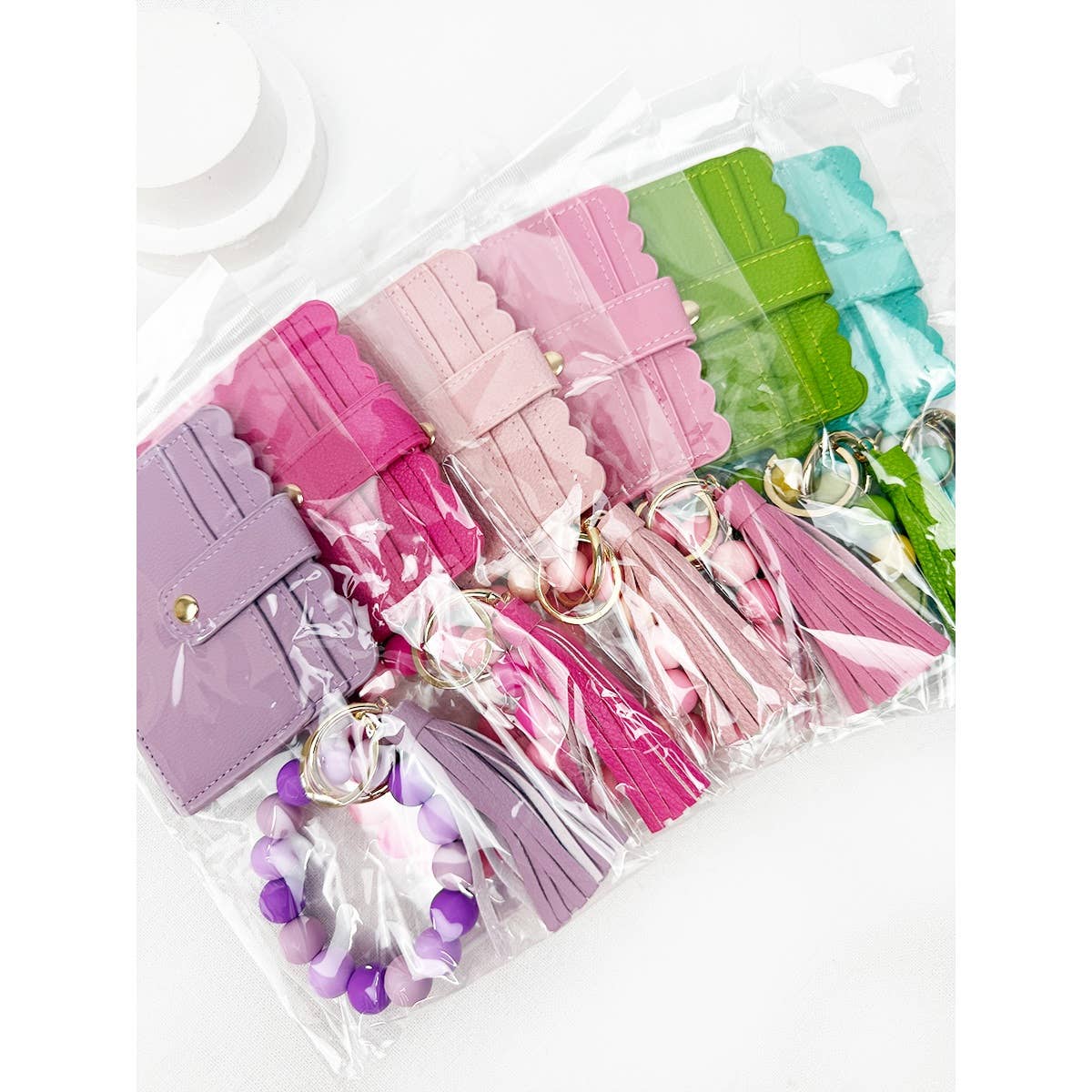 Colorful Palette Wallet Keychain Wristlet
