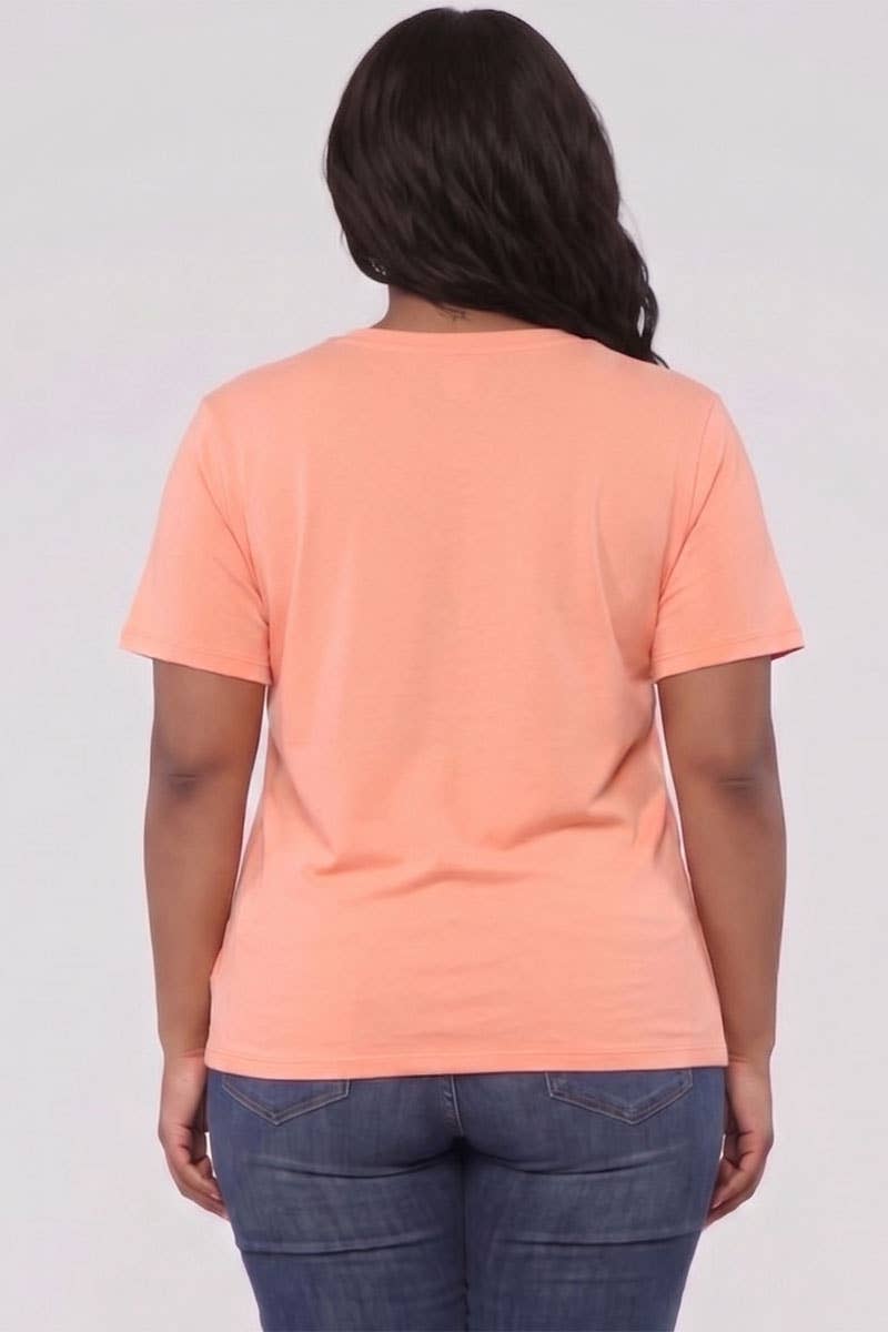 Plus Size Basic Short Sleeve T-shirt