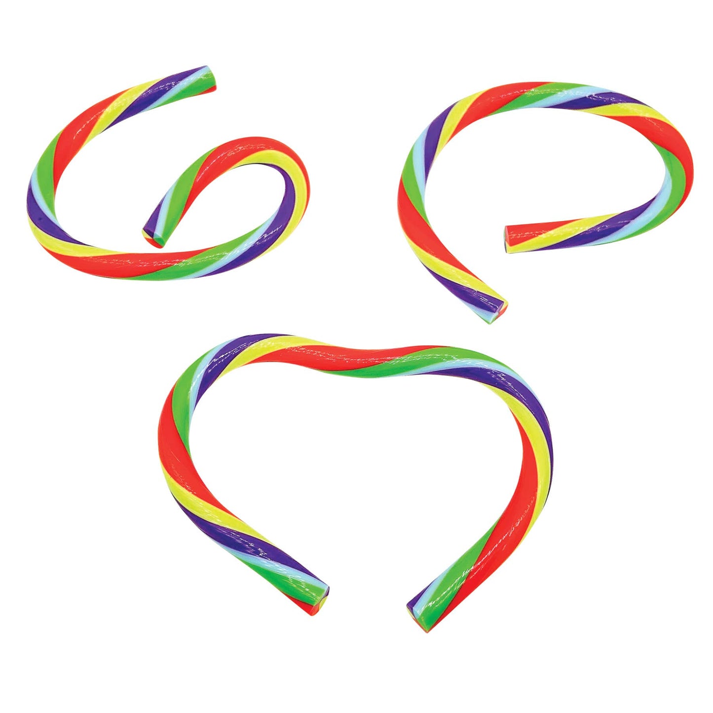 RAINBOW GLOW IN THE DARK NOODLE FIDGET  12/BAG