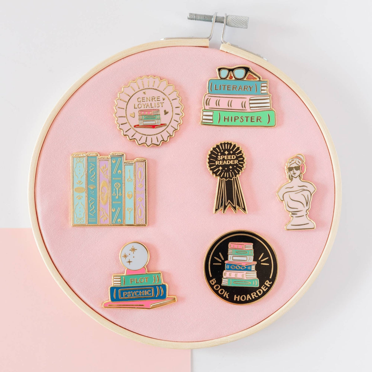 Stack of Books Enamel Pin