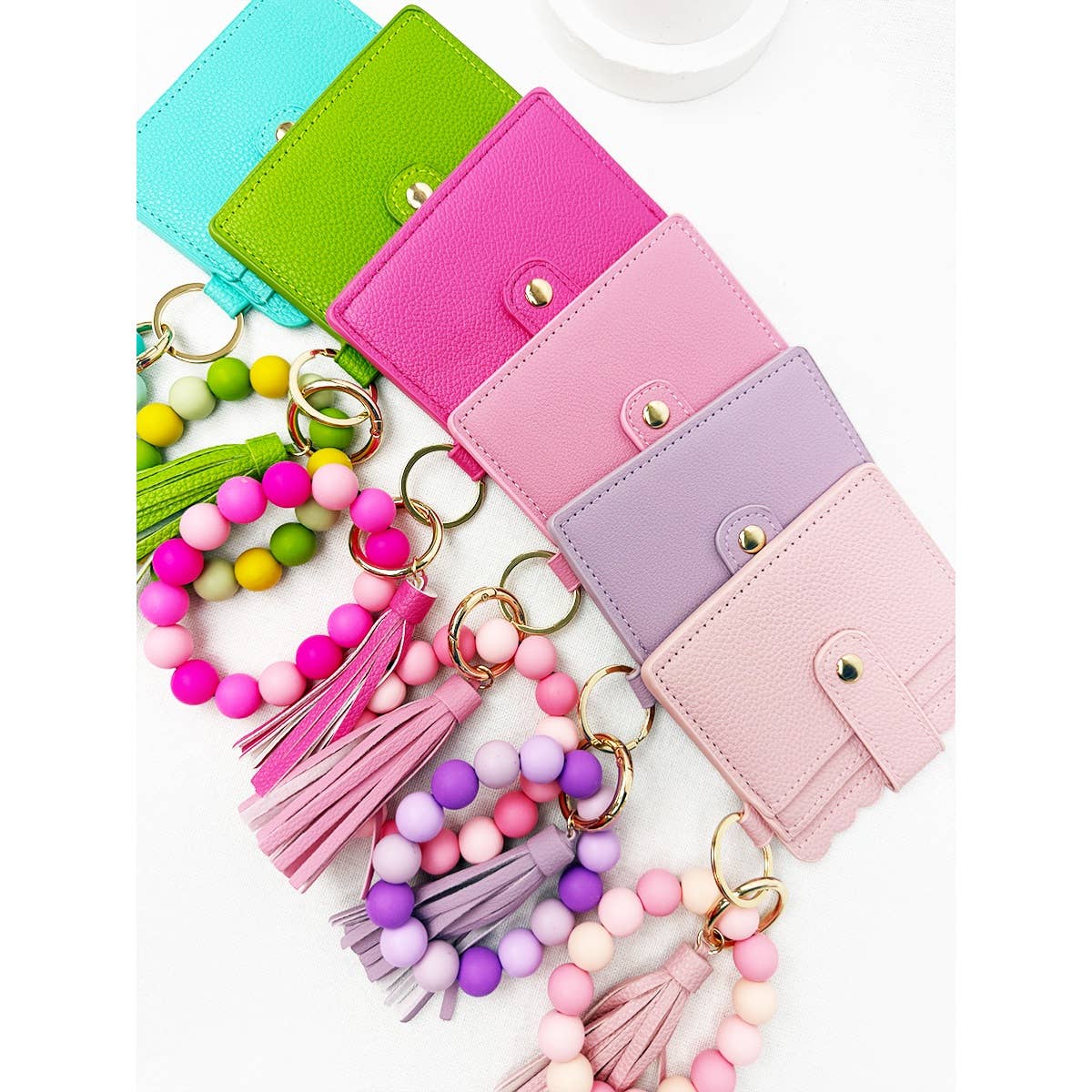 Colorful Palette Wallet Keychain Wristlet