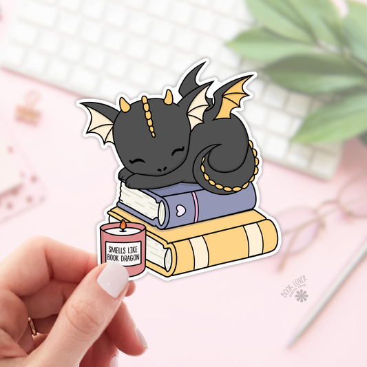 Smells Like Book Dragon Stickers / Bookish Stickers