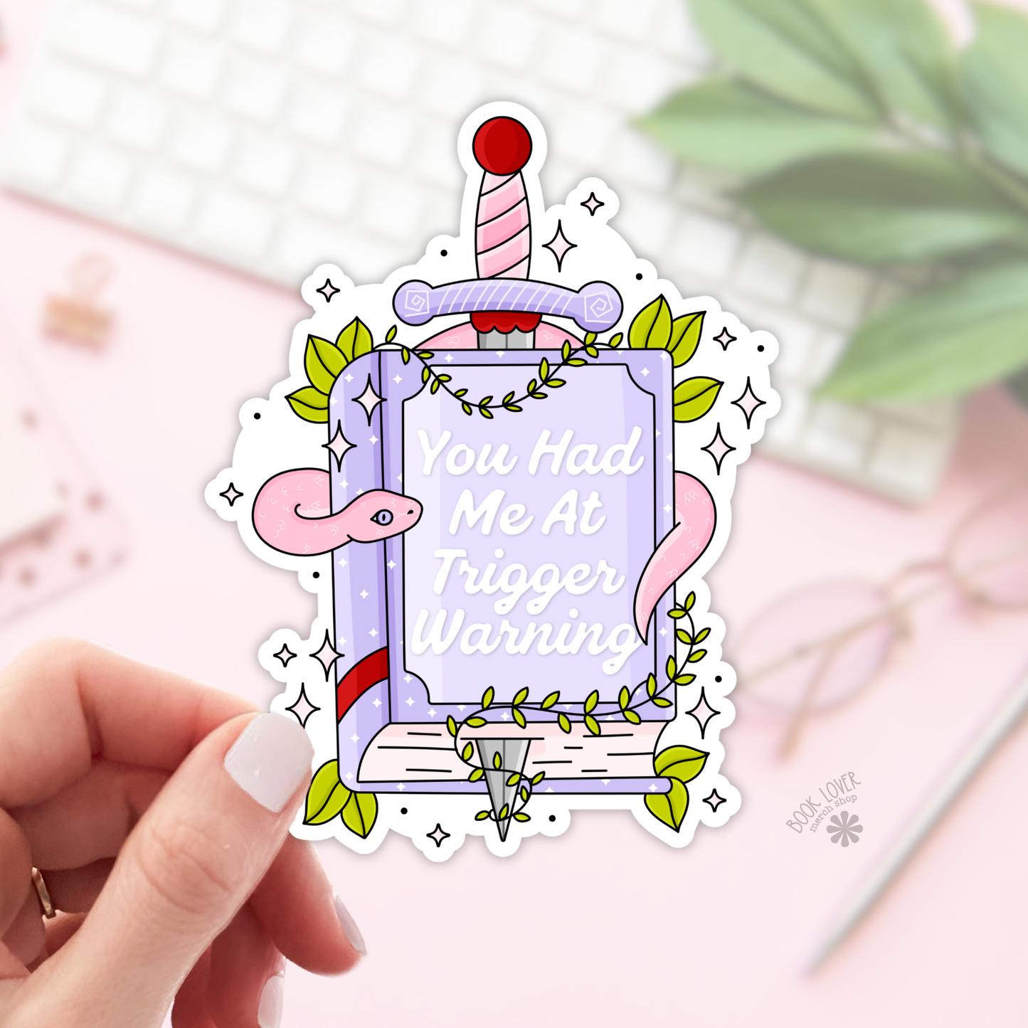 You Had Me At Trigger Warning Stickers / Bookish Stickers