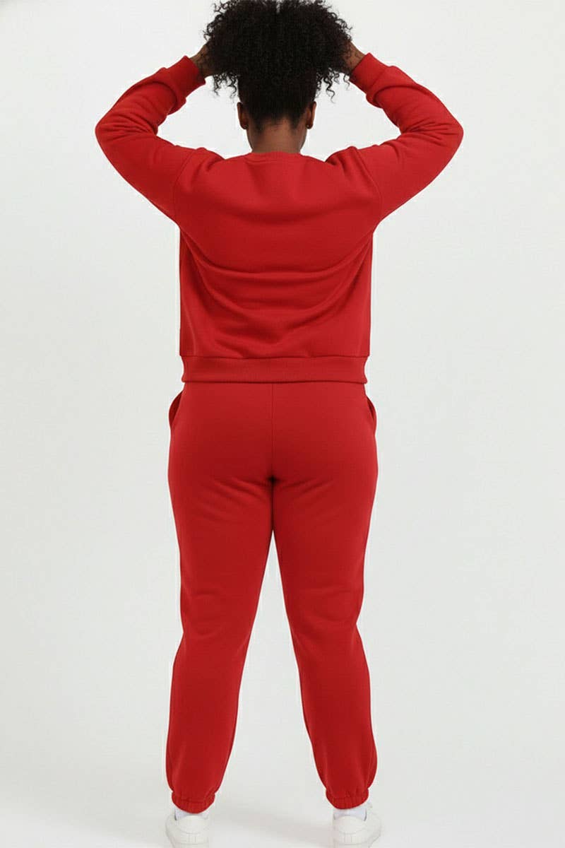 Plus Size Classic Poly Fleece Crewneck Pullover