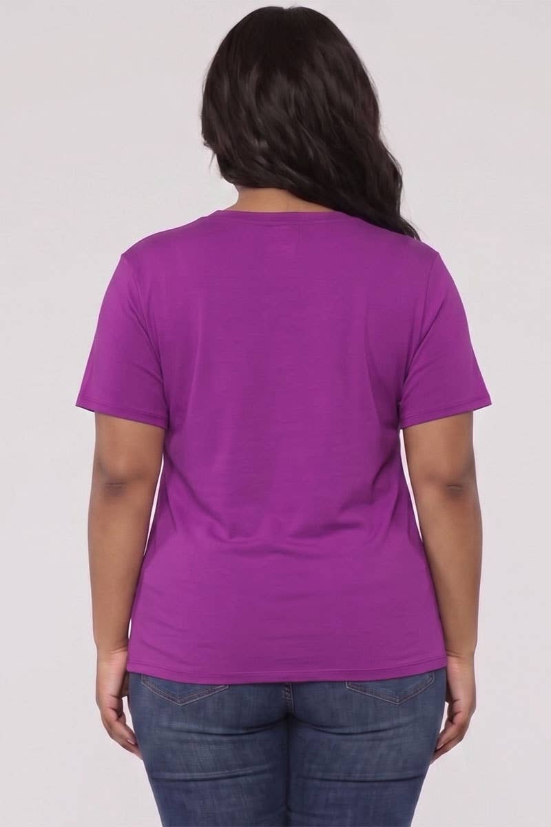 Plus Size Basic Short Sleeve T-shirt