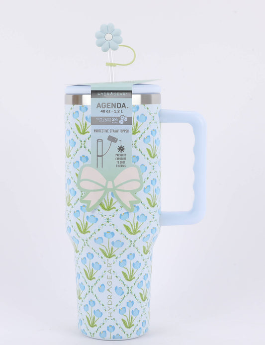 40oz Tumbler with Flower Topper
